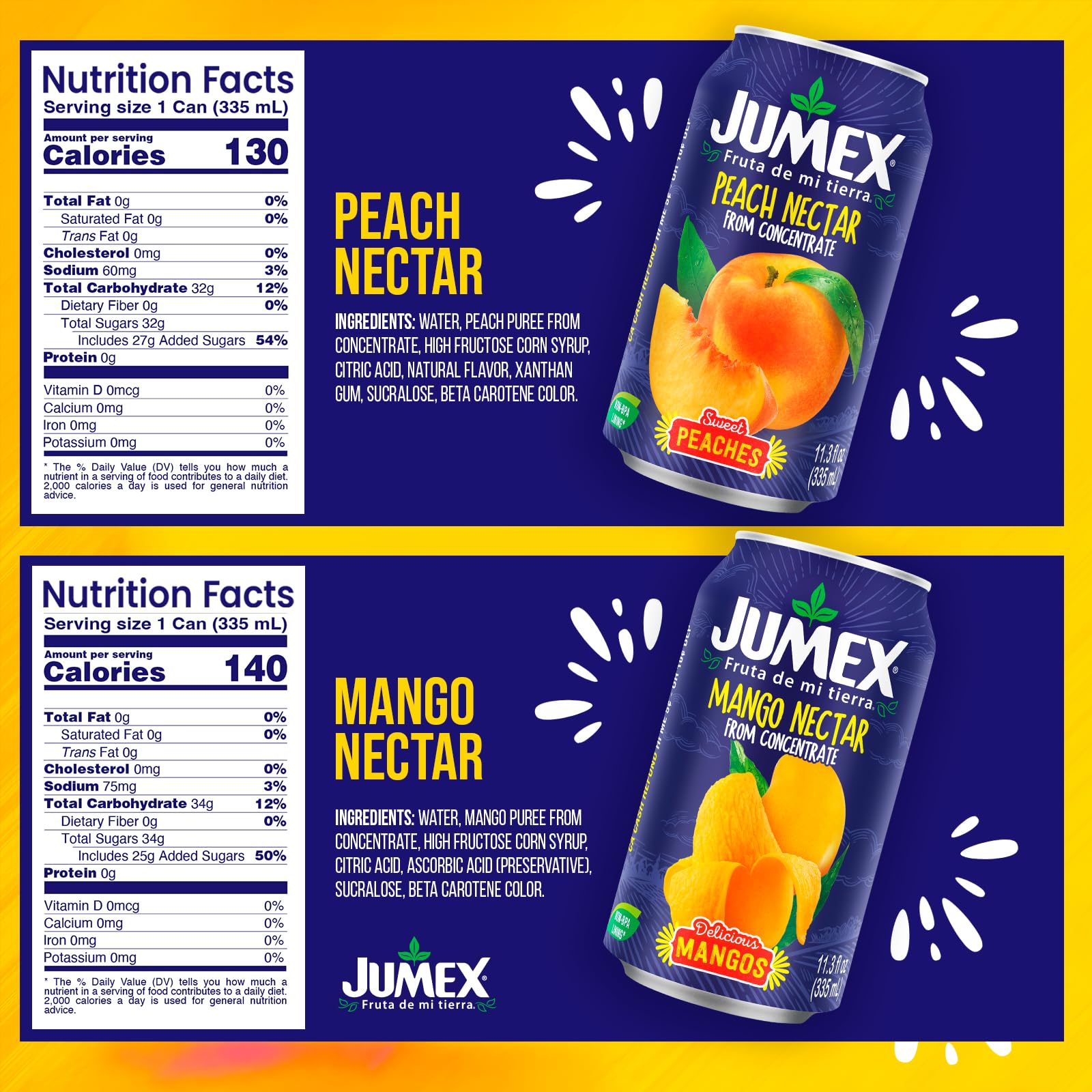 Jumex Peach Nectar can offers rich fruit taste for kids' drinks.