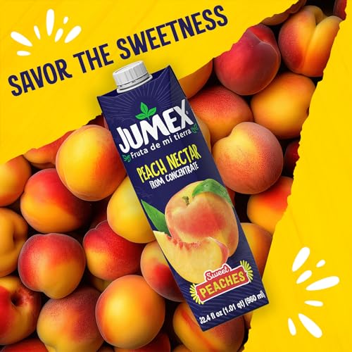 jumex peach nectar paired with a light salad for a tropical finish