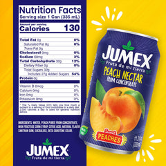 Jumex Peach Nectar pours into glass, ideal smoothie base and cocktail mixer