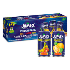 Jumex Strawberry Banana & Guava Nectar bottle with tropical fruit blend for smoothies