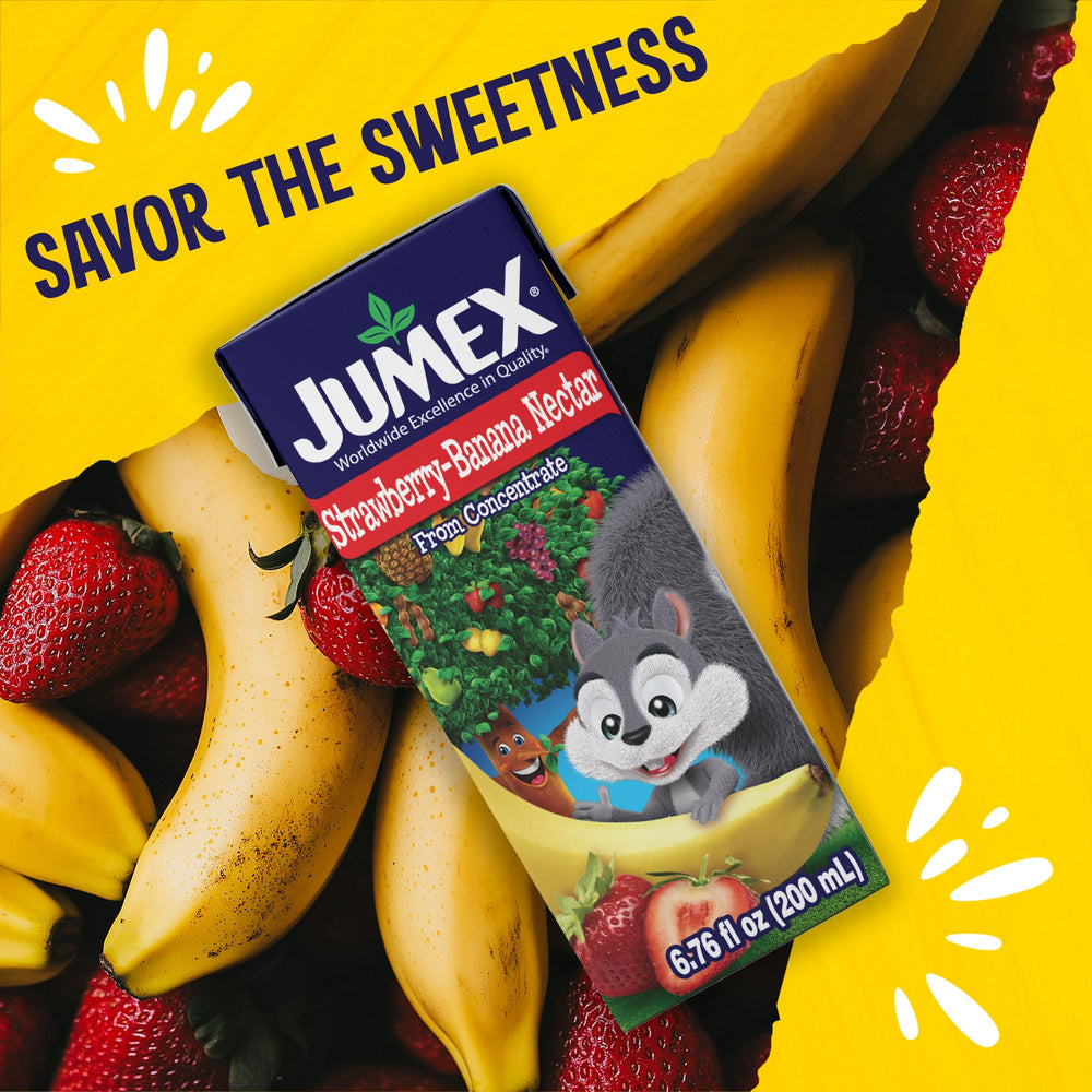Jumex Strawberry Banana Nectar dessert idea adds fruity richness to desserts.