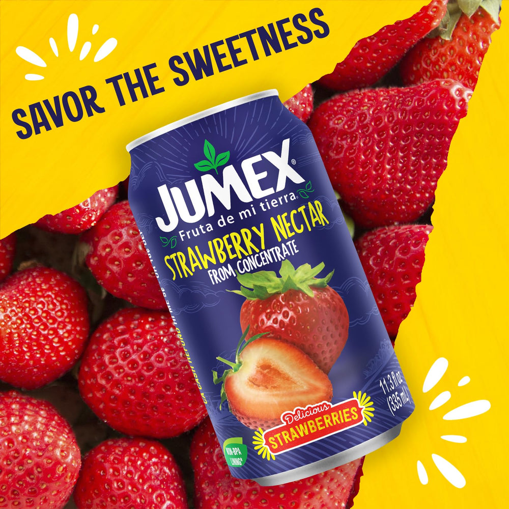 Jumex Strawberry Nectar ready to mix into cocktails or mocktails