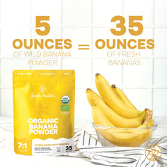 Jungle Powders Banana Powder adds natural sweetness to snacks and cereals.