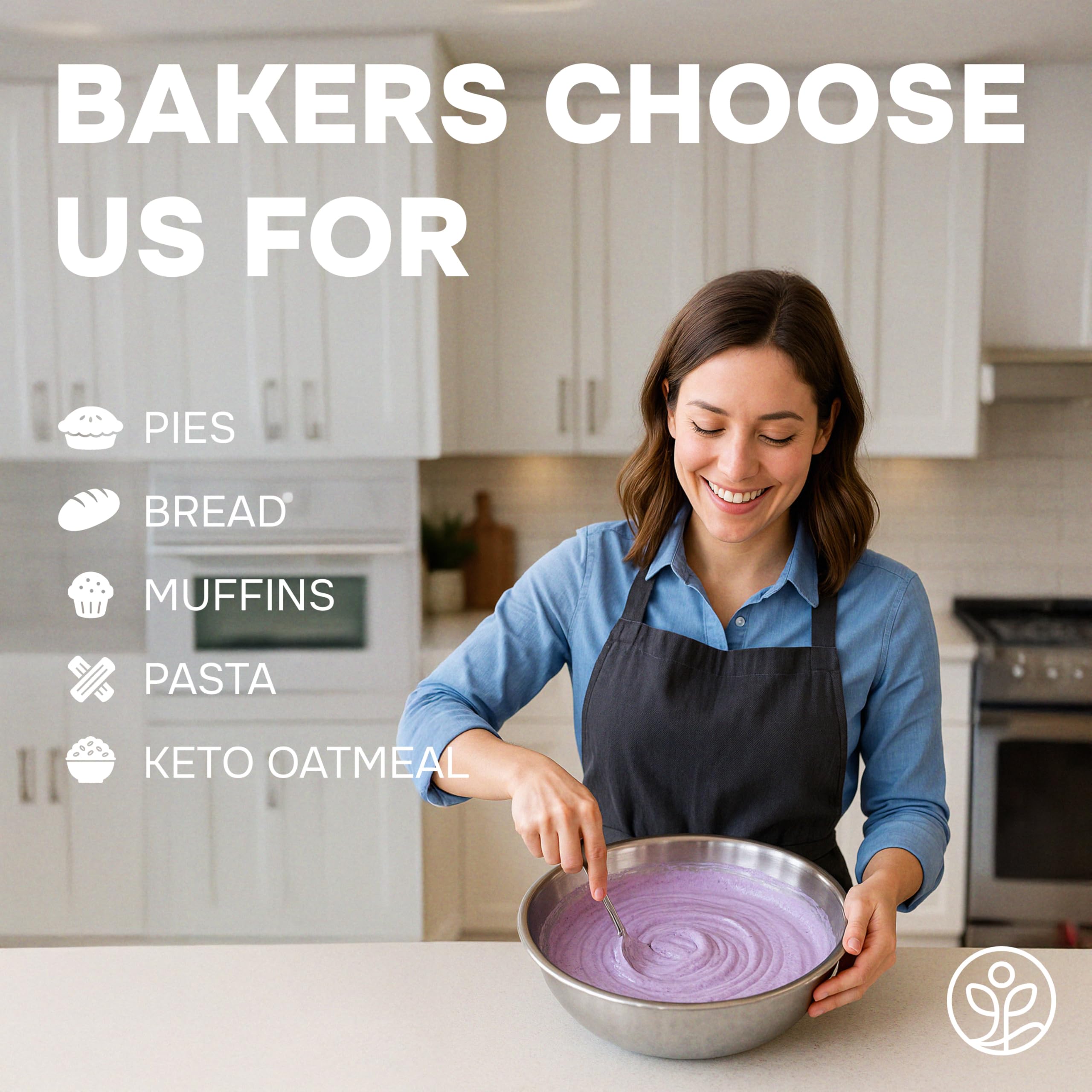 Batter seasoned with Jungle Powders blackberry powder for baking.