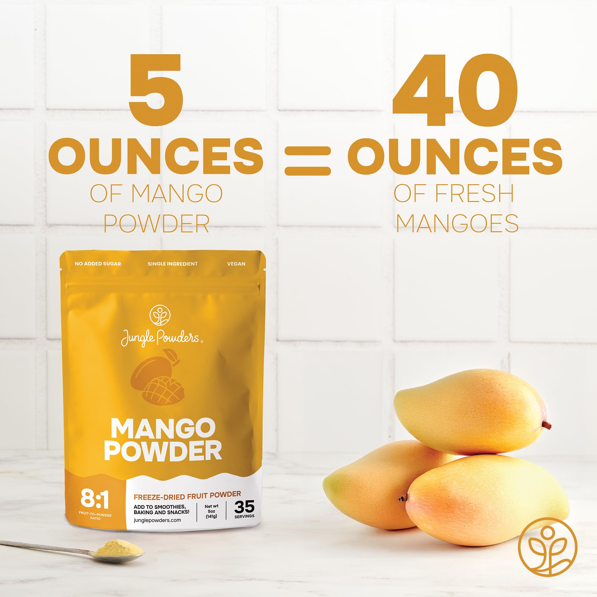Jungle Powders mango powder in baking scene for cakes and porridge
