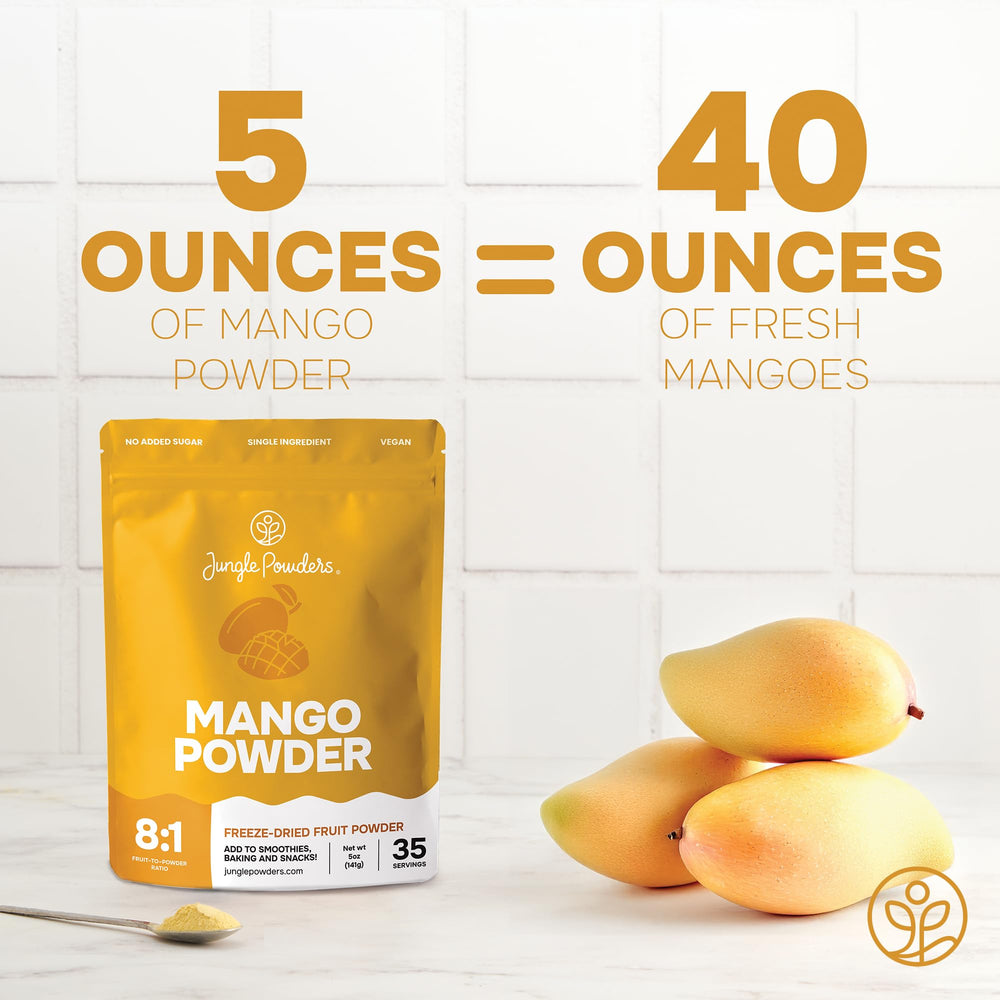 Jungle Powders mango powder in baking scene for cakes and porridge