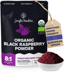 Jungle Powders Organic Black Raspberry Powder 5oz bag for smoothies