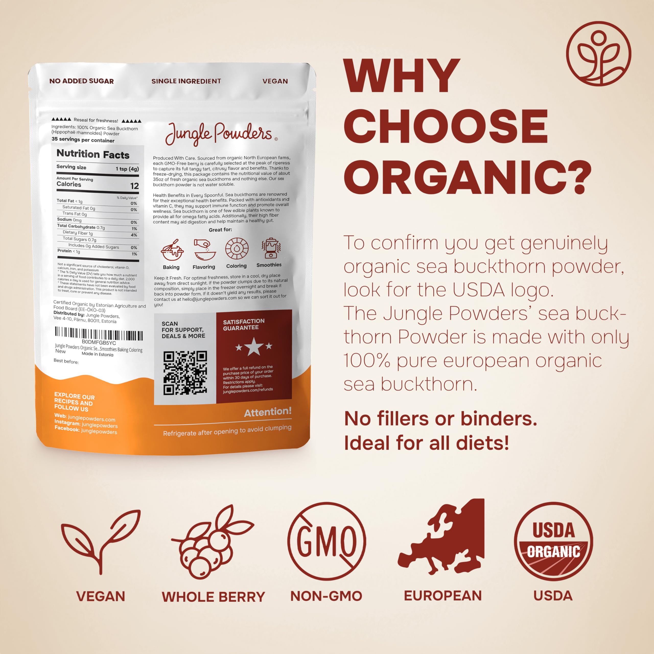 Jungle Powders Sea Buckthorn Tea Setup suggests bright citrus notes in tea.