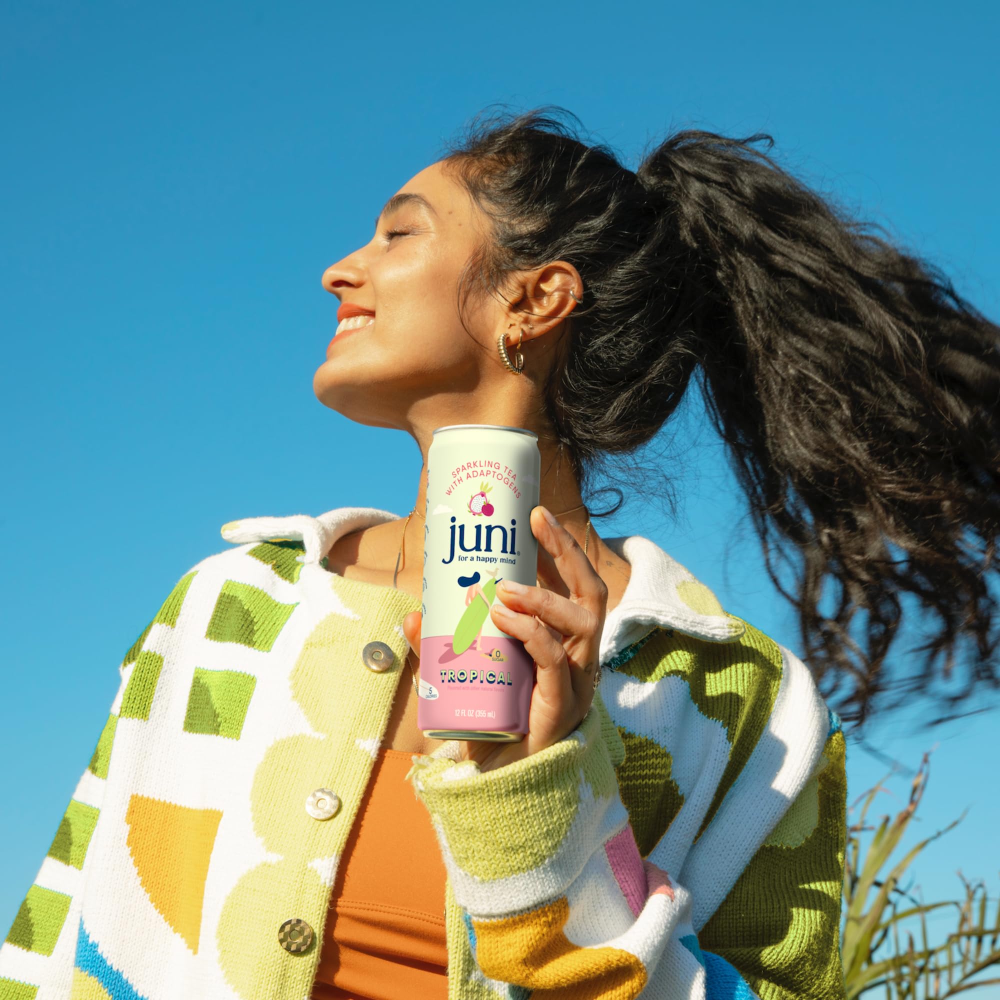 JUNI wellness founders Jay Shetty and Radhi inspire mindful sipping.