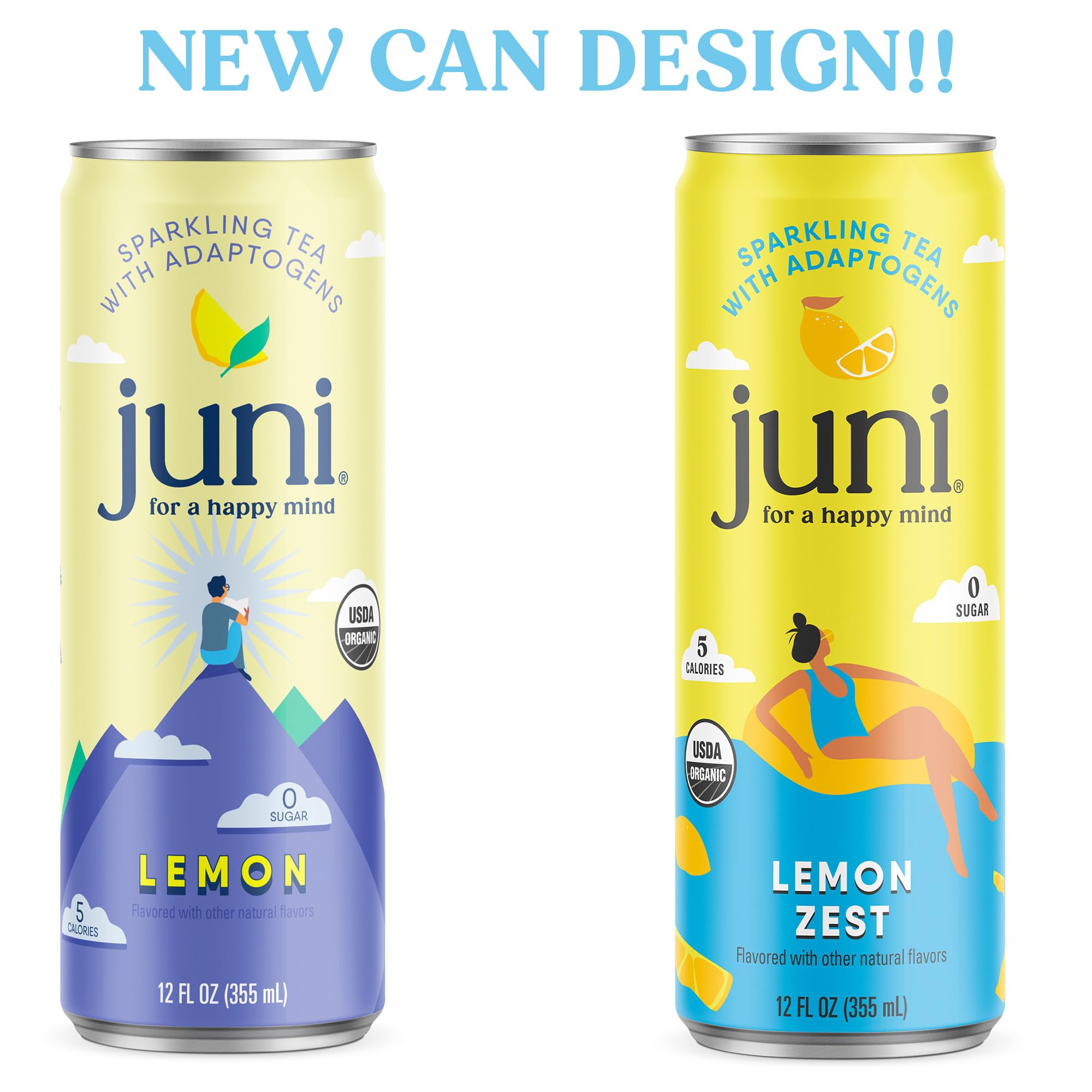 JUNI Organic badge on bottle highlighting USDA Organic attribute