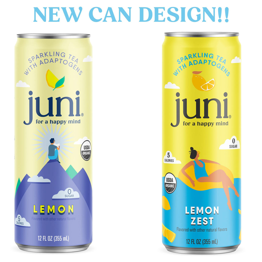JUNI Organic badge on bottle highlighting USDA Organic attribute