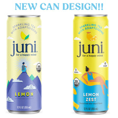JUNI Organic badge on bottle highlighting USDA Organic attribute