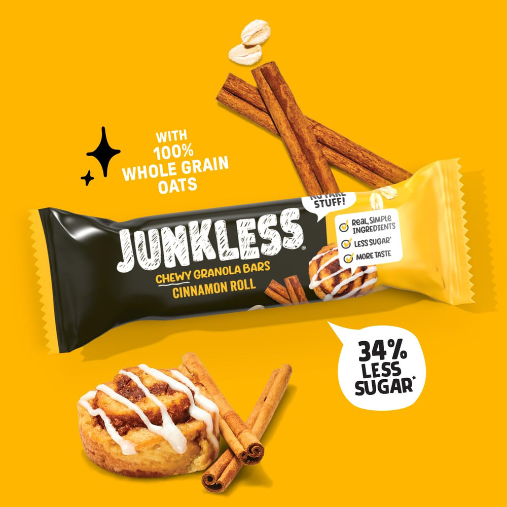 Soft, chewy texture of JUNKLESS bars