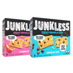JUNKLESS chewy bar chocolate chip pack, perfect for grab-and-go snacking