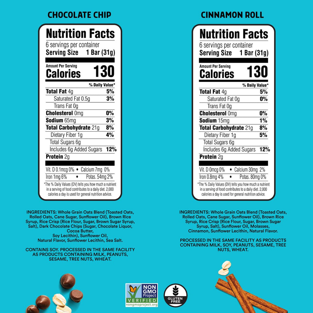 JUNKLESS chewy bars cinnamon roll twin pack, ideal for afternoon cravings