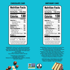 JUNKLESS Chewy Granola Bars Drizzled Birthday Cake twin pack offers a celebratory snack option.