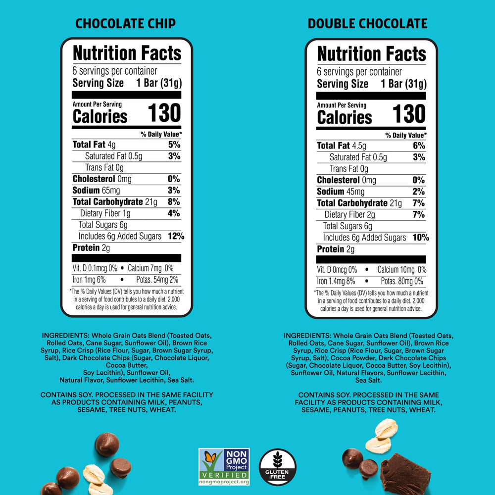 Junkless Chocolate Chip Bar close-up reveals soft, chewy texture ideal for lunchboxes.