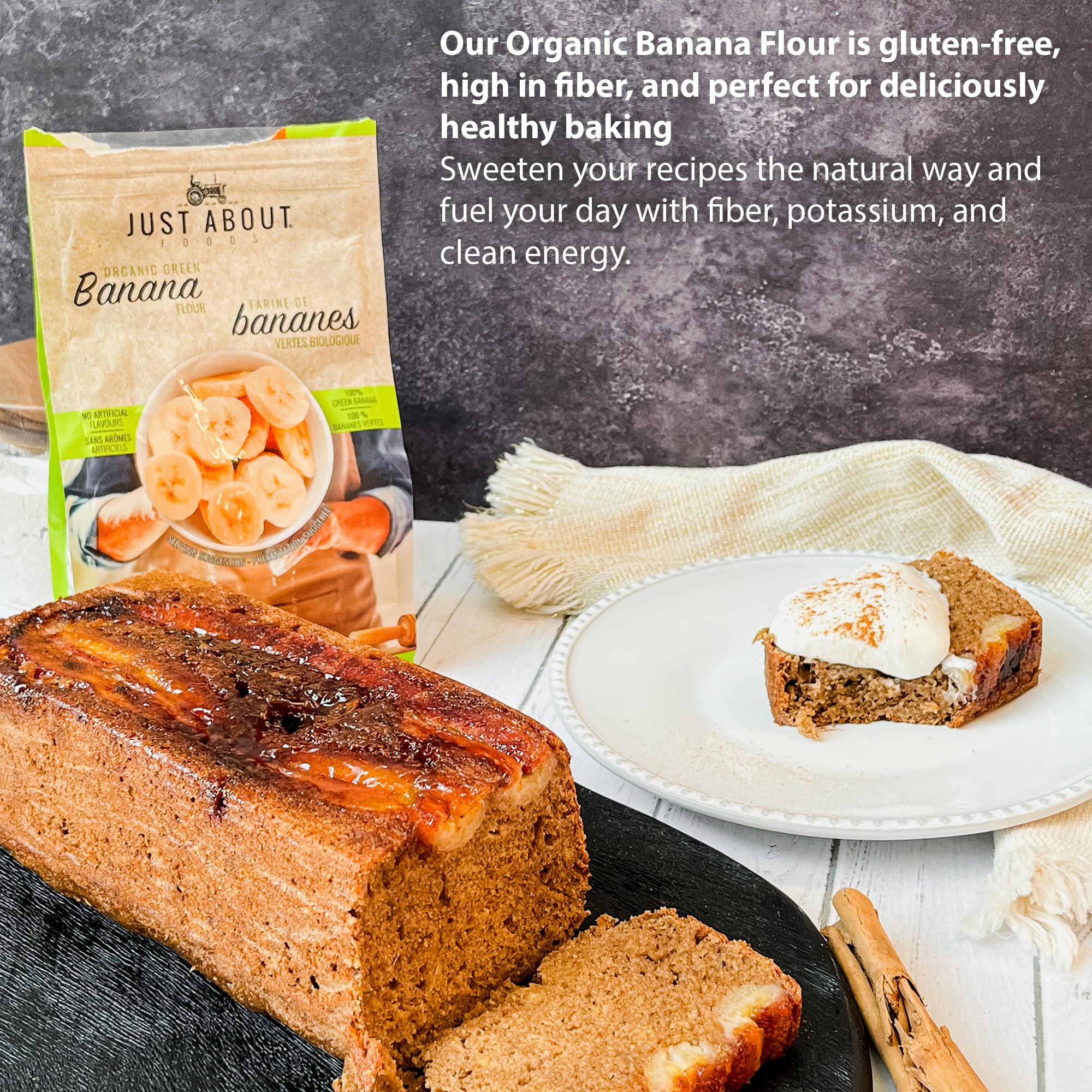 Just About banana flour in brownies and cookies, moist texture.
