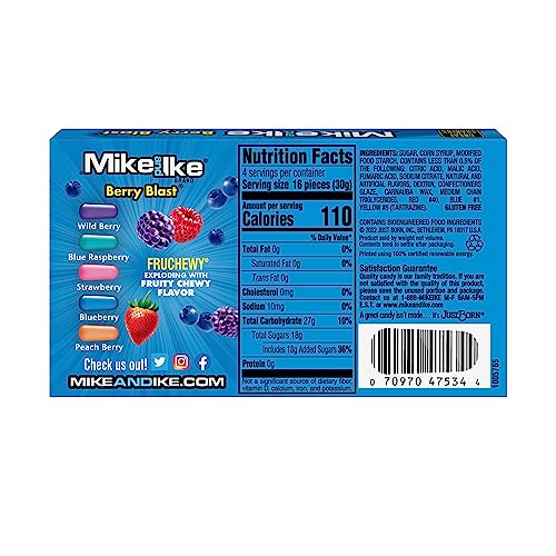 Mike and Ike Berry Blast chewy candies on table