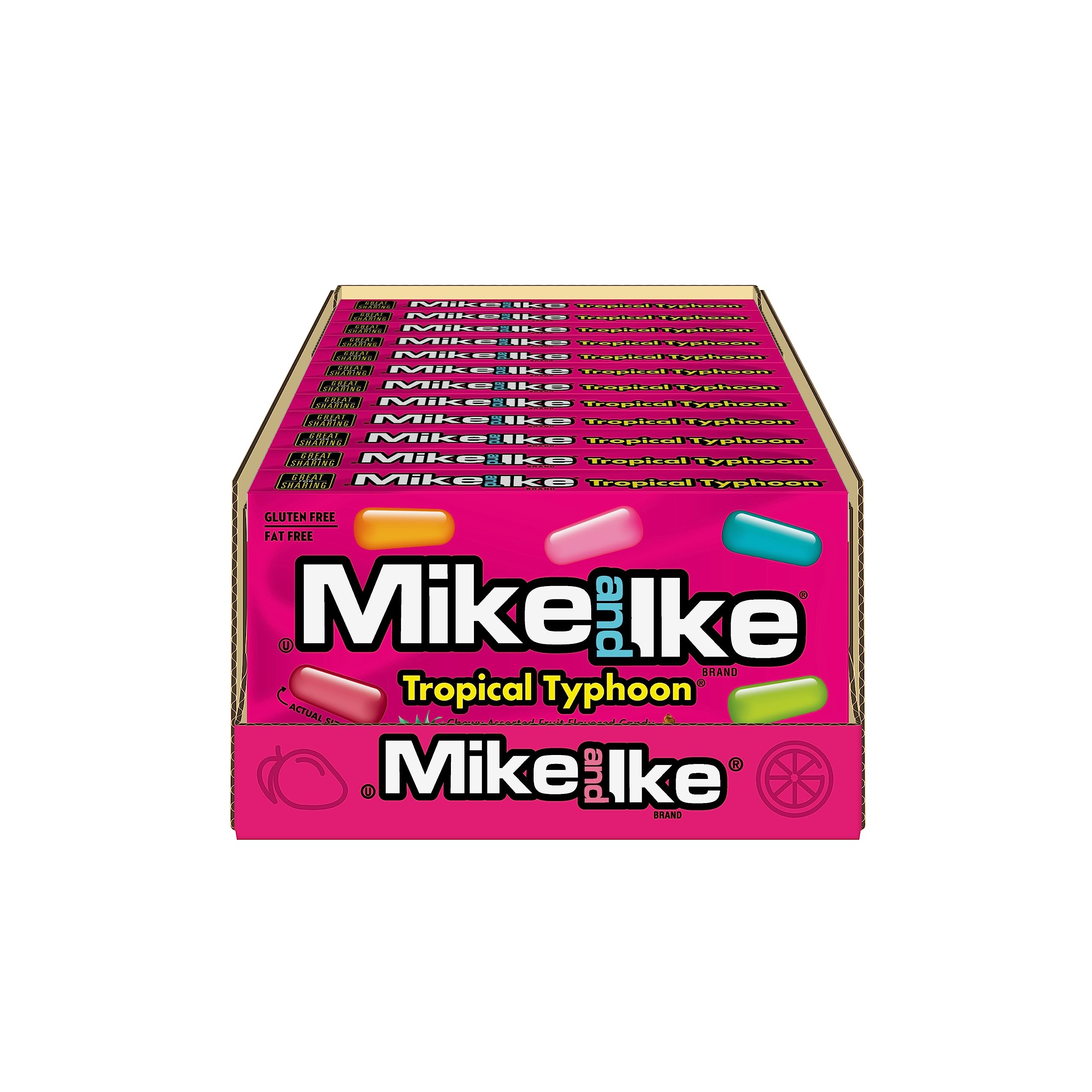 Mike and Ike Caribbean Punch close-up glossy candies for movie nights