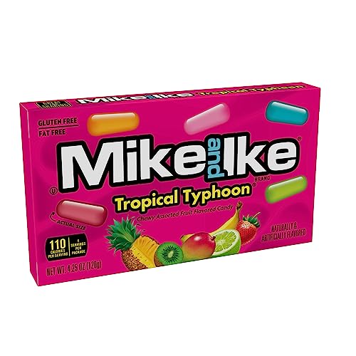 Mike and Ike Paradise Punch close-up bright fruity pieces for sharing