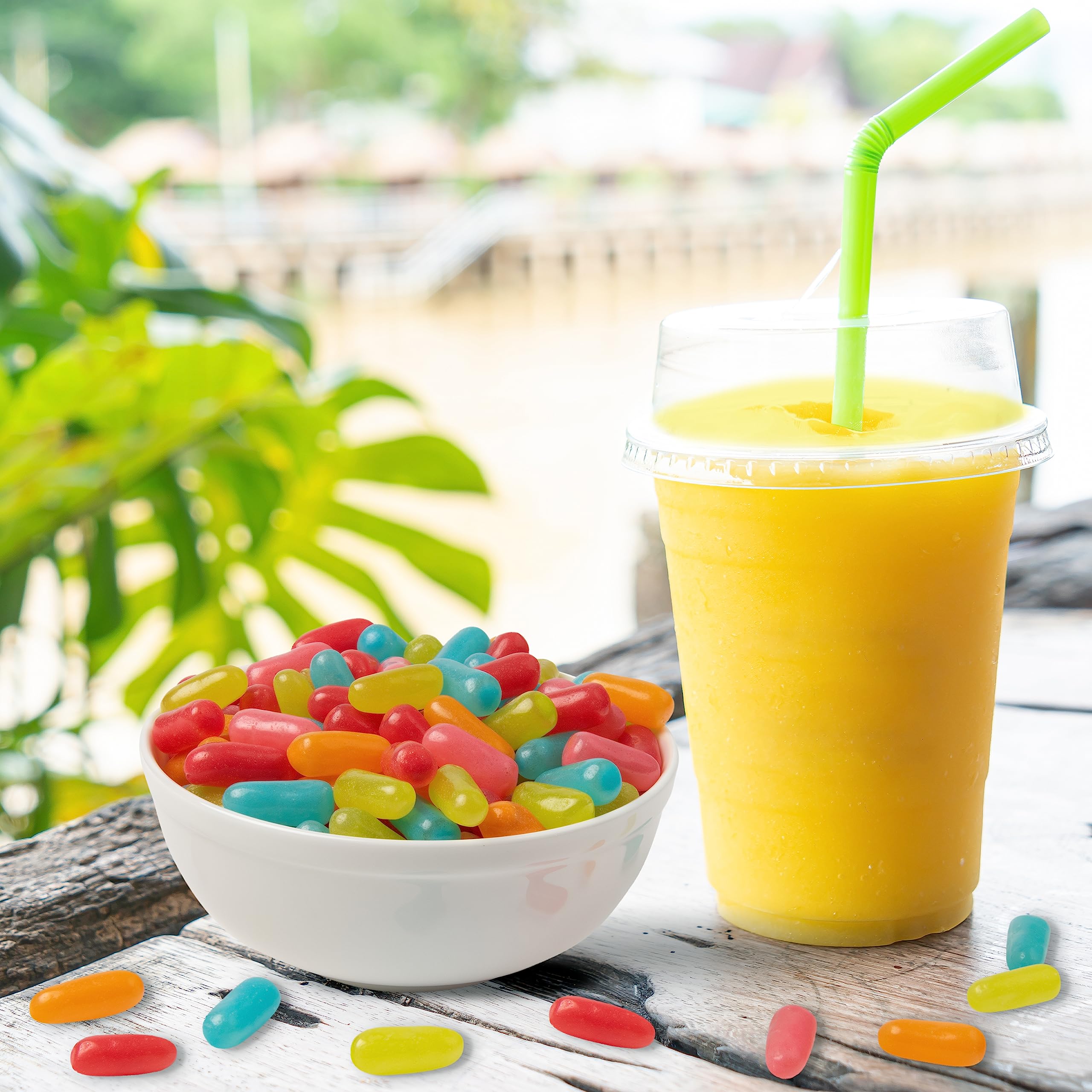 Mike and Ike Strawberry-Banana close-up vibrant mix for game nights