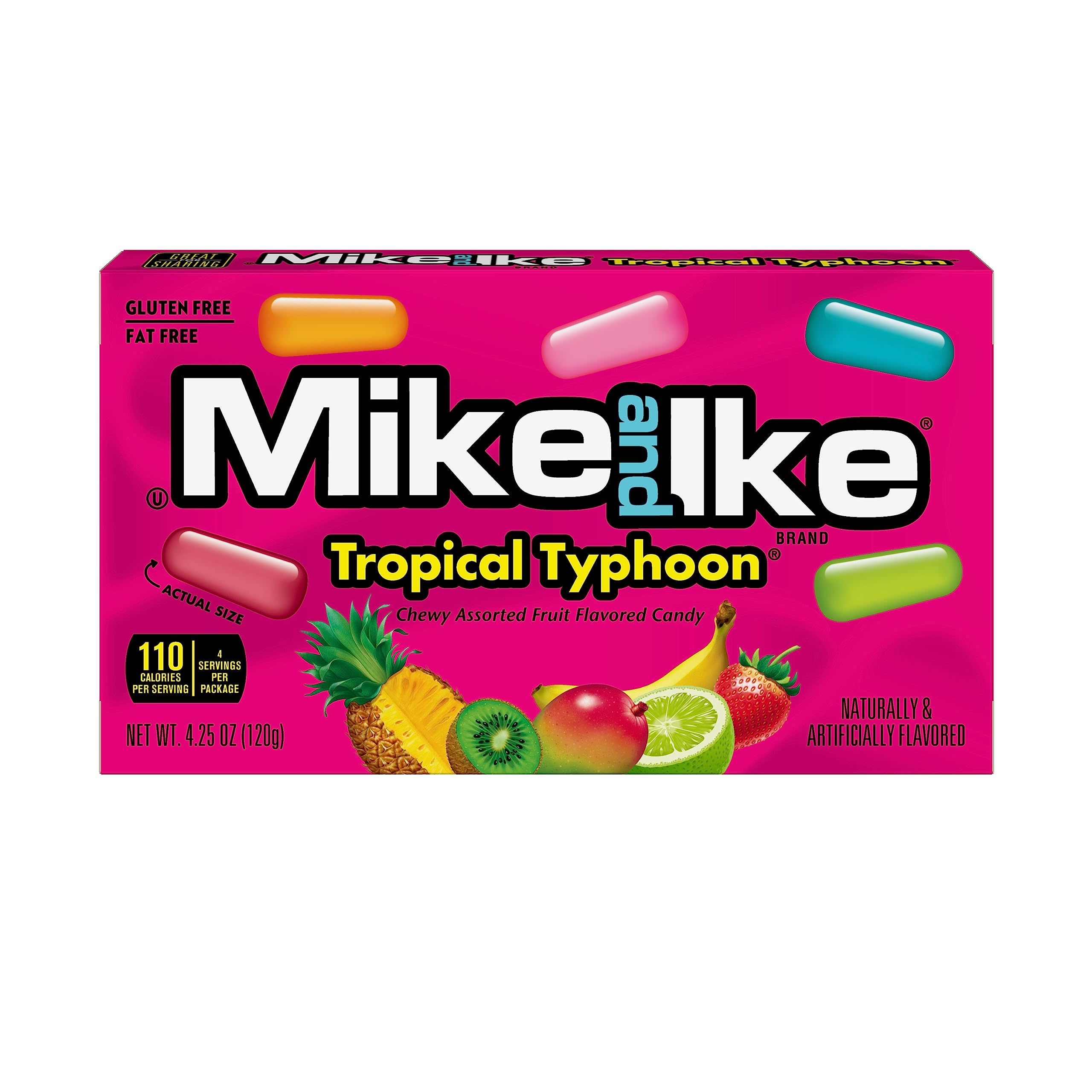 Just Born Mike and Ike Tropical Typhoon theater box front view ideal for movie nights