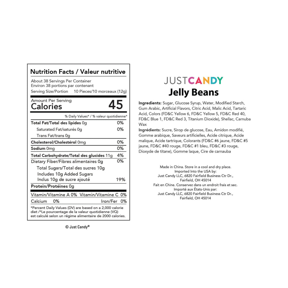 Just Candy green apple jelly beans bulk display for party favors and tables.