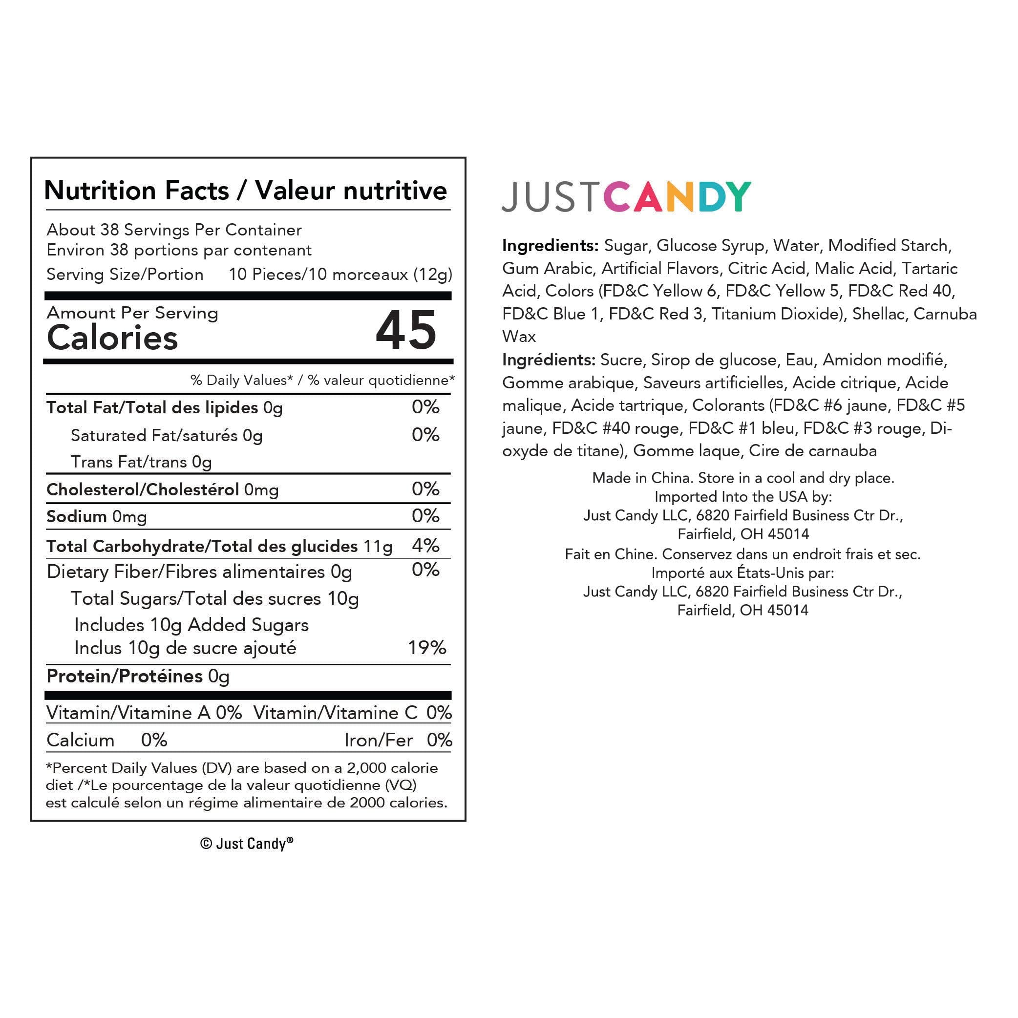 Just Candy jelly beans feature vibrant colors for weddings and showers.