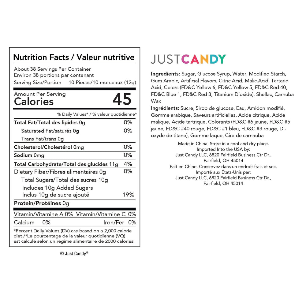 Just Candy jelly beans feature vibrant colors for weddings and showers.