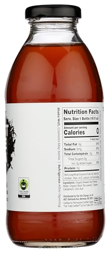 Just Ice Tea Black Original Unsweetened served over ice offers a revitalizing sip.