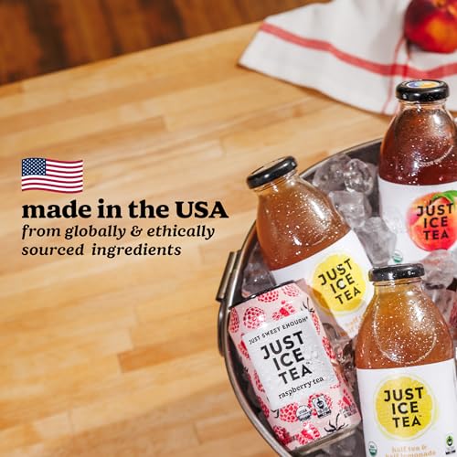 Just Ice Tea Dragon Green label-tones image highlights premium clean taste without artificial additives.