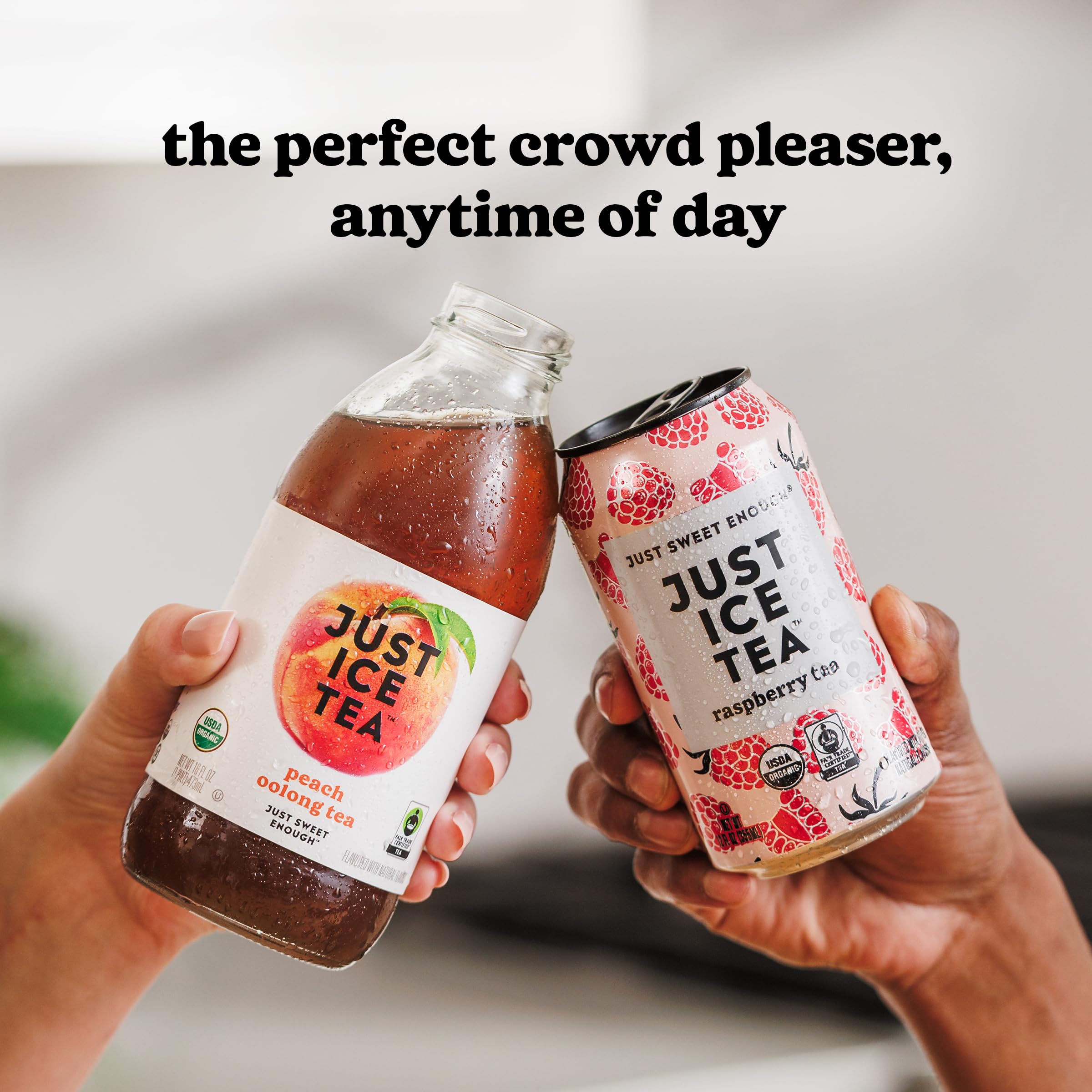 Just Ice Tea Lemon in a fridge, ready-to-chill convenience