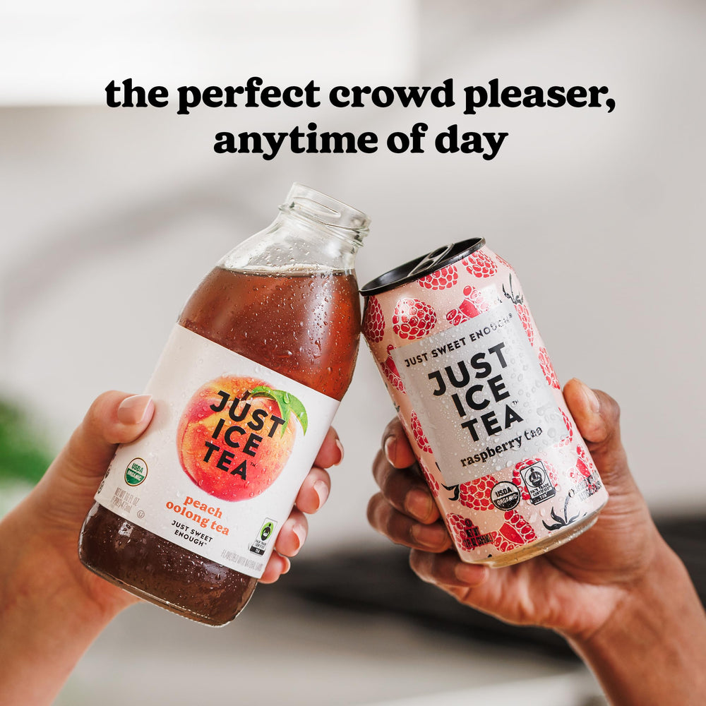 Just Ice Tea Lemon in a fridge, ready-to-chill convenience