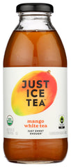Just Ice Tea Tea White Mango Organic bottle, crisp refreshing flavor for everyday sipping.