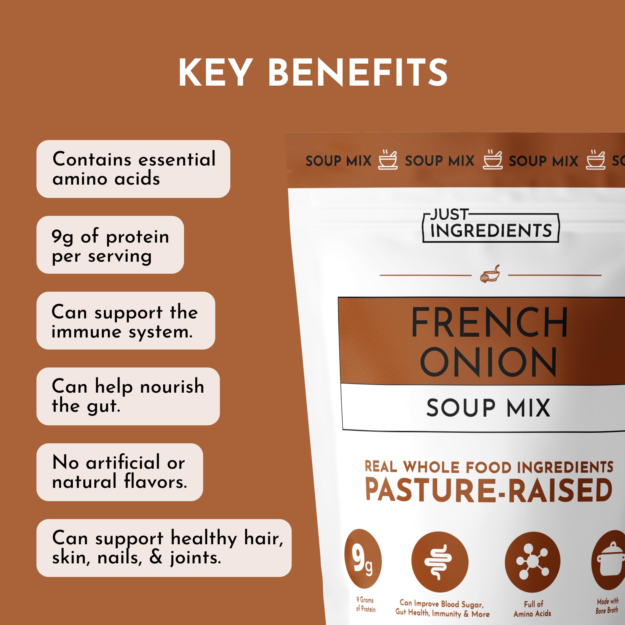 Just Ingredients protein serving scoop, convenient portion for quick protein boosts.
