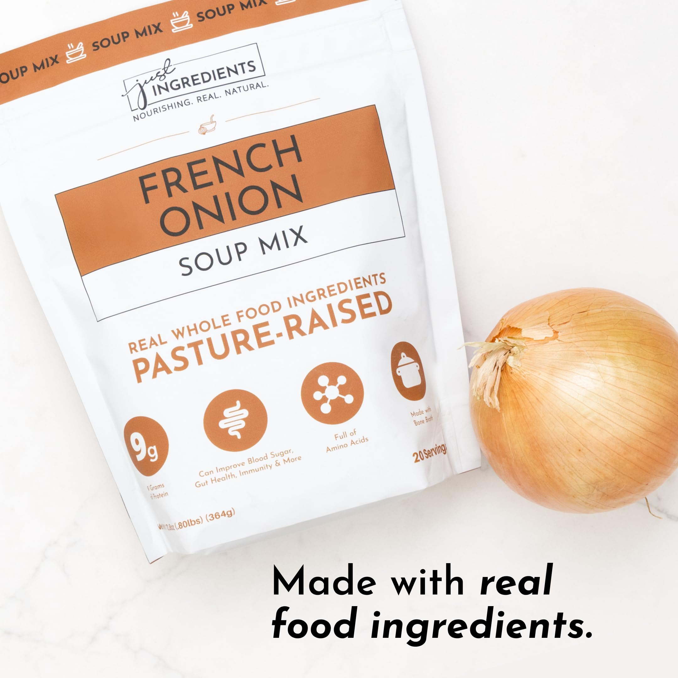 Just Ingredients simmered broth bowl, ready-to-enjoy base for cozy meals.