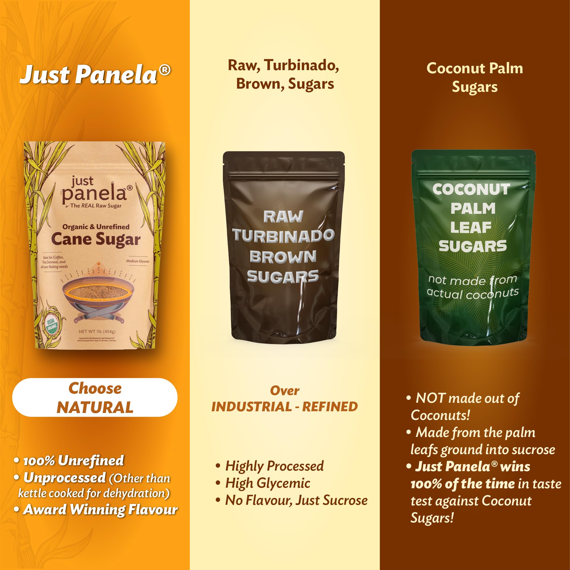 Just Panela cooking ingredient for savory-sweet dishes with minerals