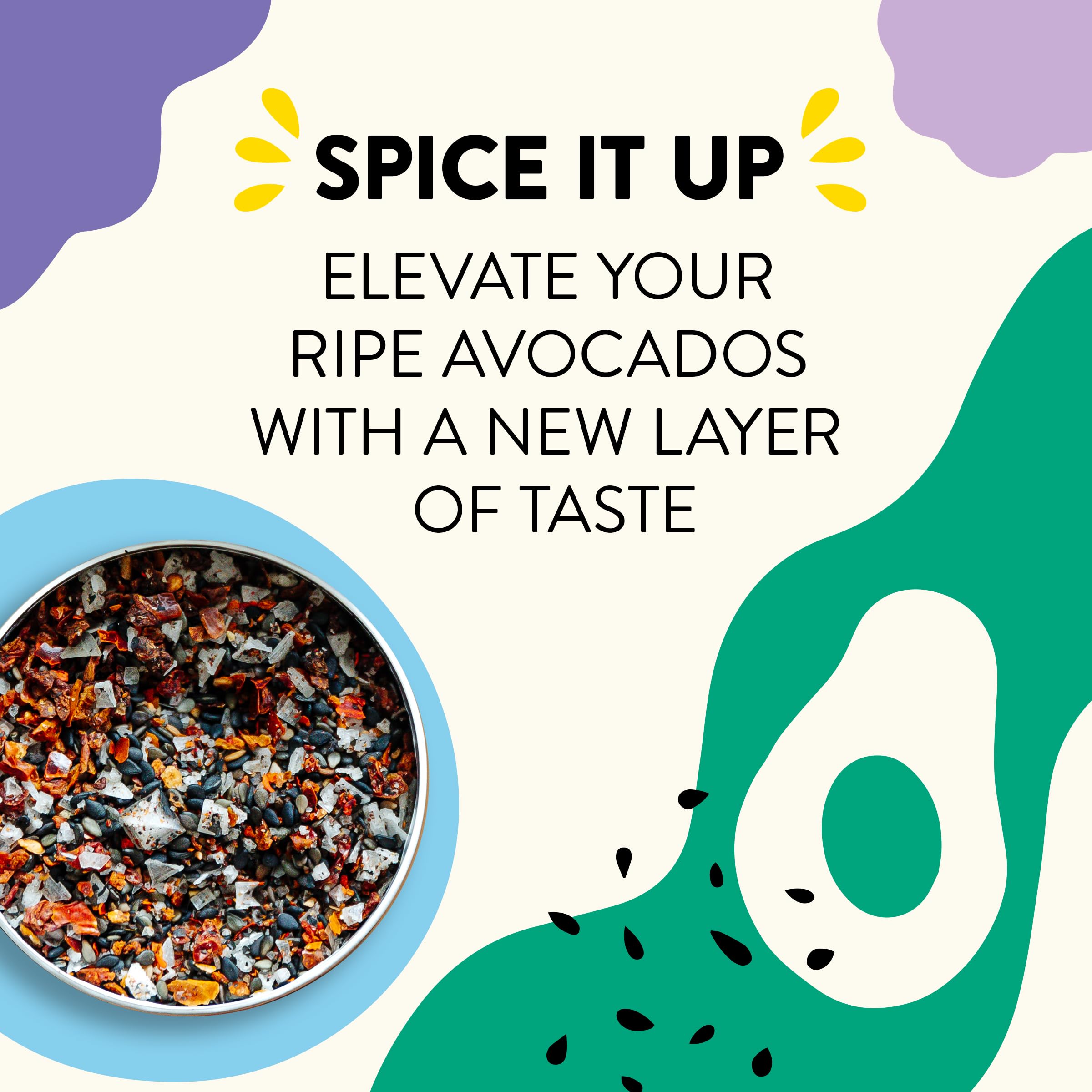 Just Spices topping dusted over hummus for extra zing.