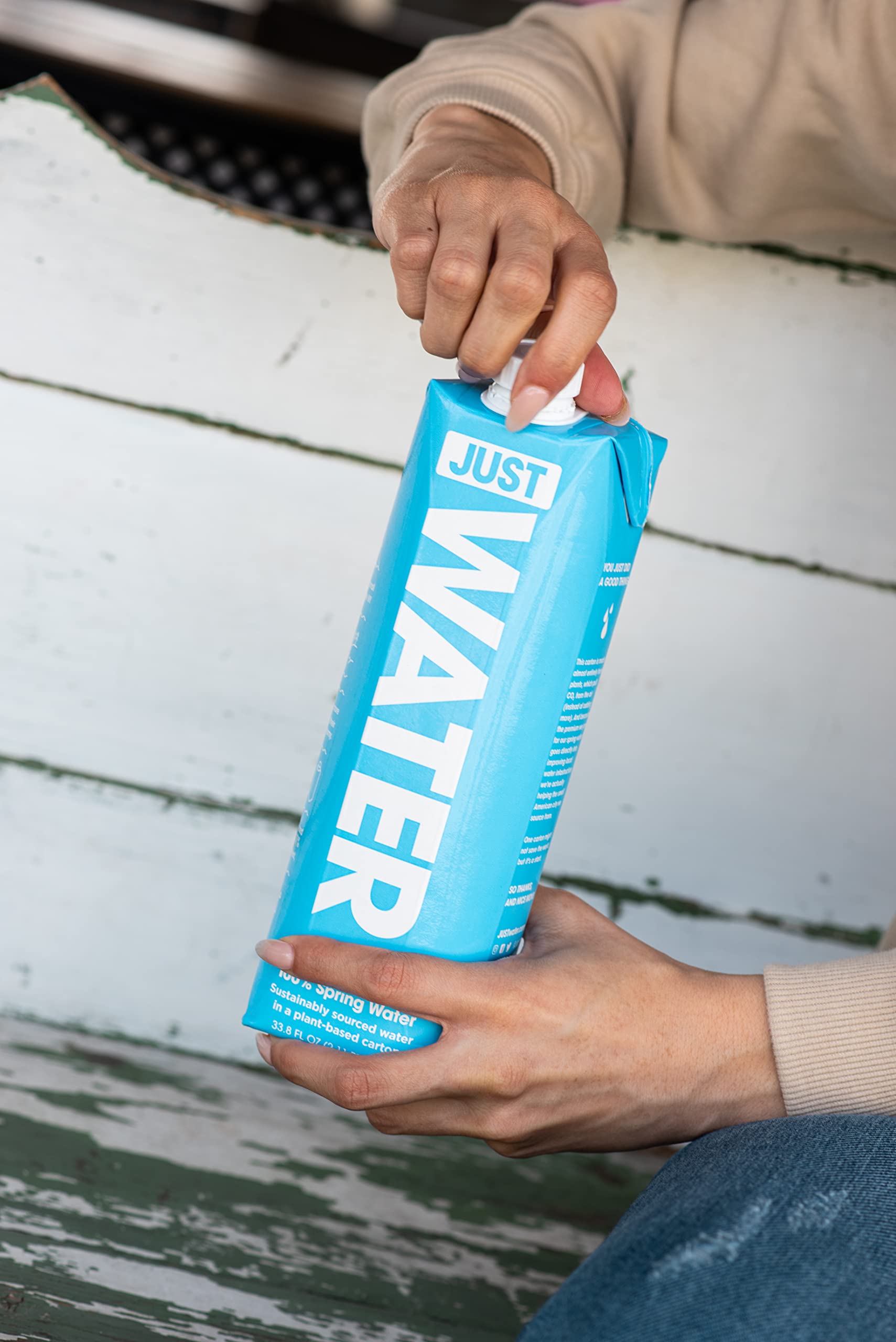 JUST Water B Corp-certified logo signals responsible practices.