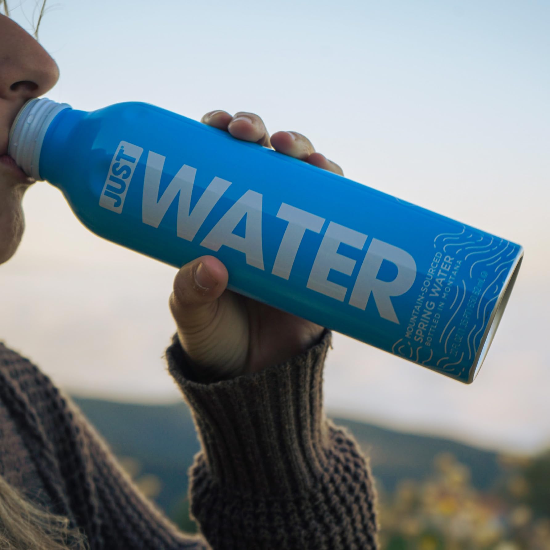 JUST Water chilled bottle ready to drink for on-the-go refreshment.
