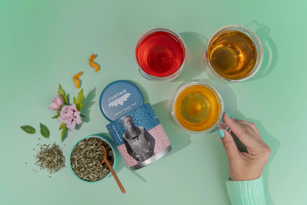 JusTea fair trade organic packaging emphasizes ethical sourcing