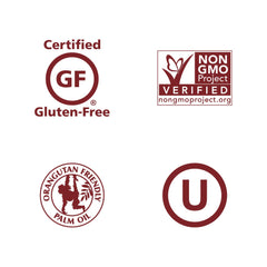Justin's Classic Peanut Butter gluten-free symbol on jar signals gluten-free suitability