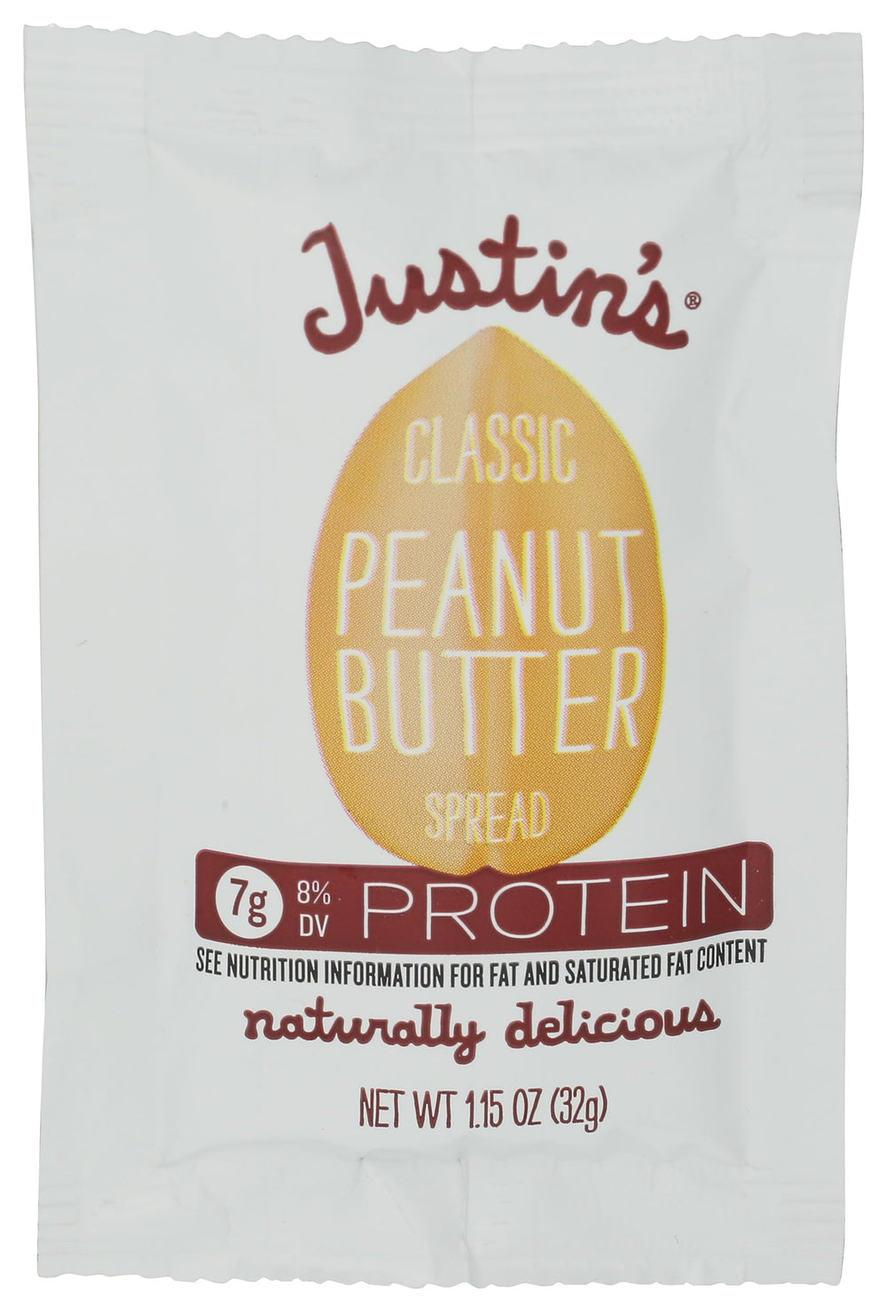 Justin's Classic Peanut Butter Singles on-the-go snack invites kids.
