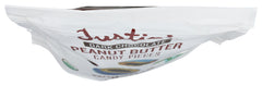Justin's dark chocolate peanut butter pieces packaging, showcasing premium ingredients for quality snacking.