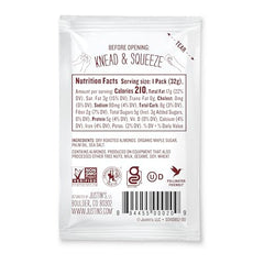 Ingredients panel for Justin's Maple Almond Butter highlighting natural options