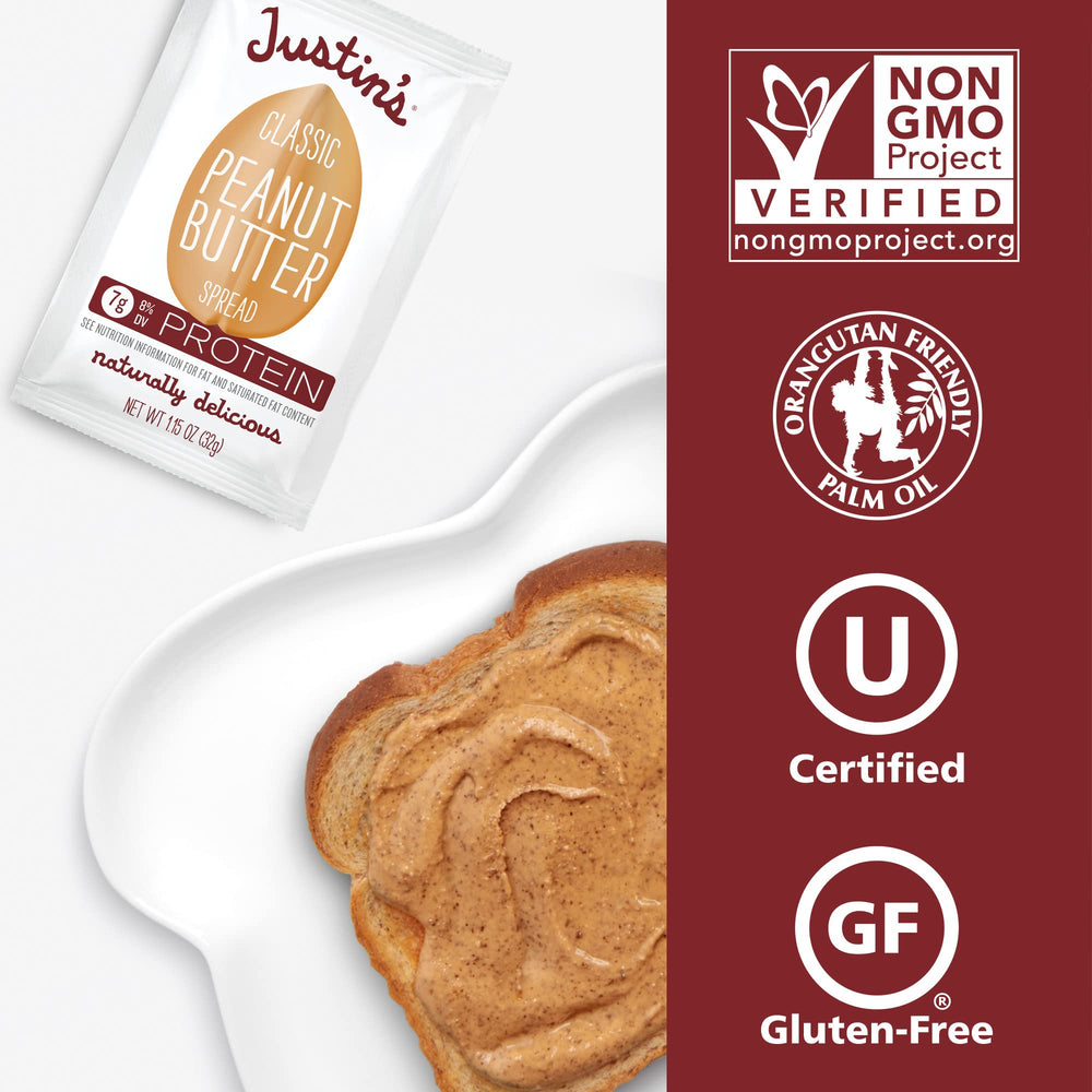 JUSTIN'S orangutan-friendly palm oil label on packaging.