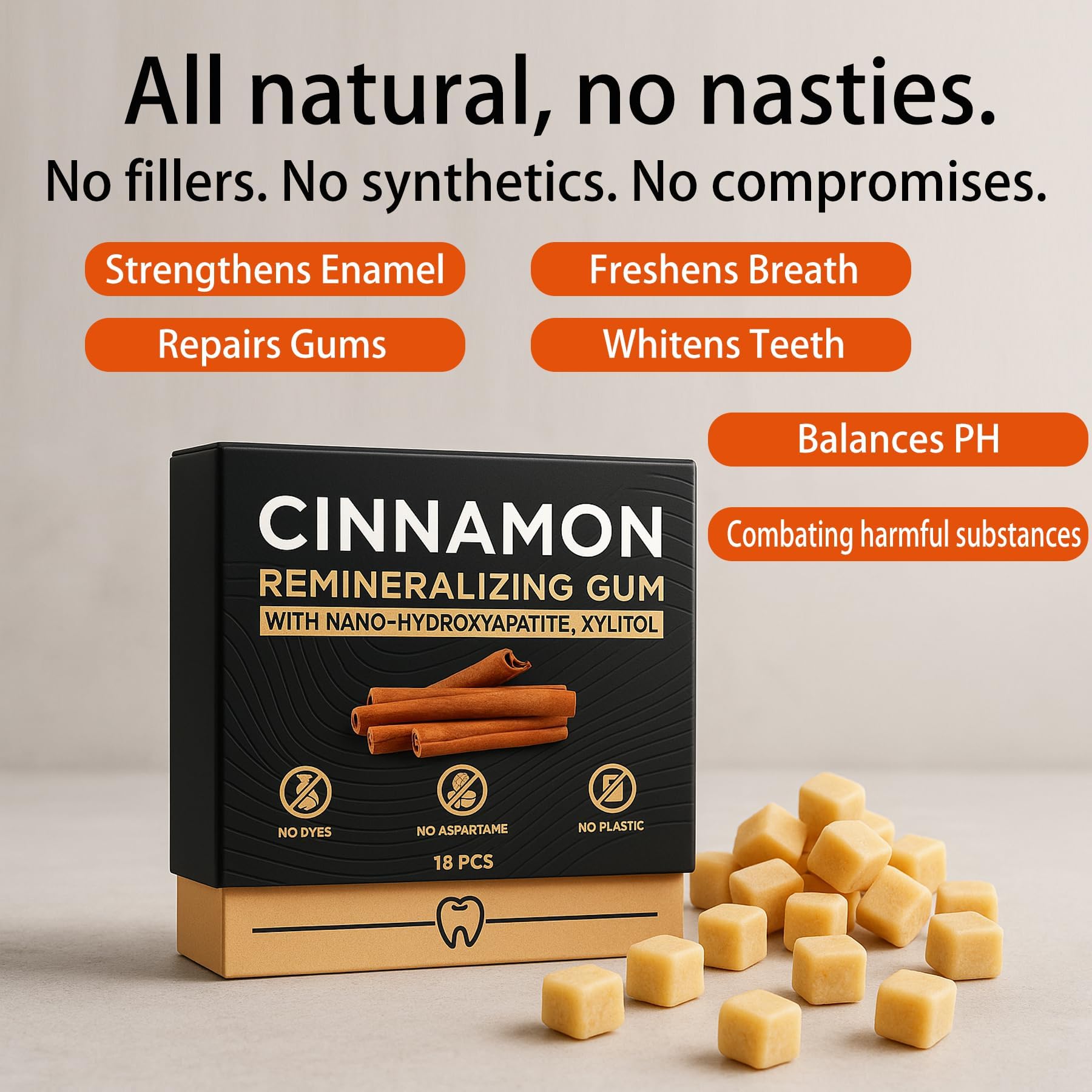 Close-up of JXSVR packaging highlighting sugar-free formula