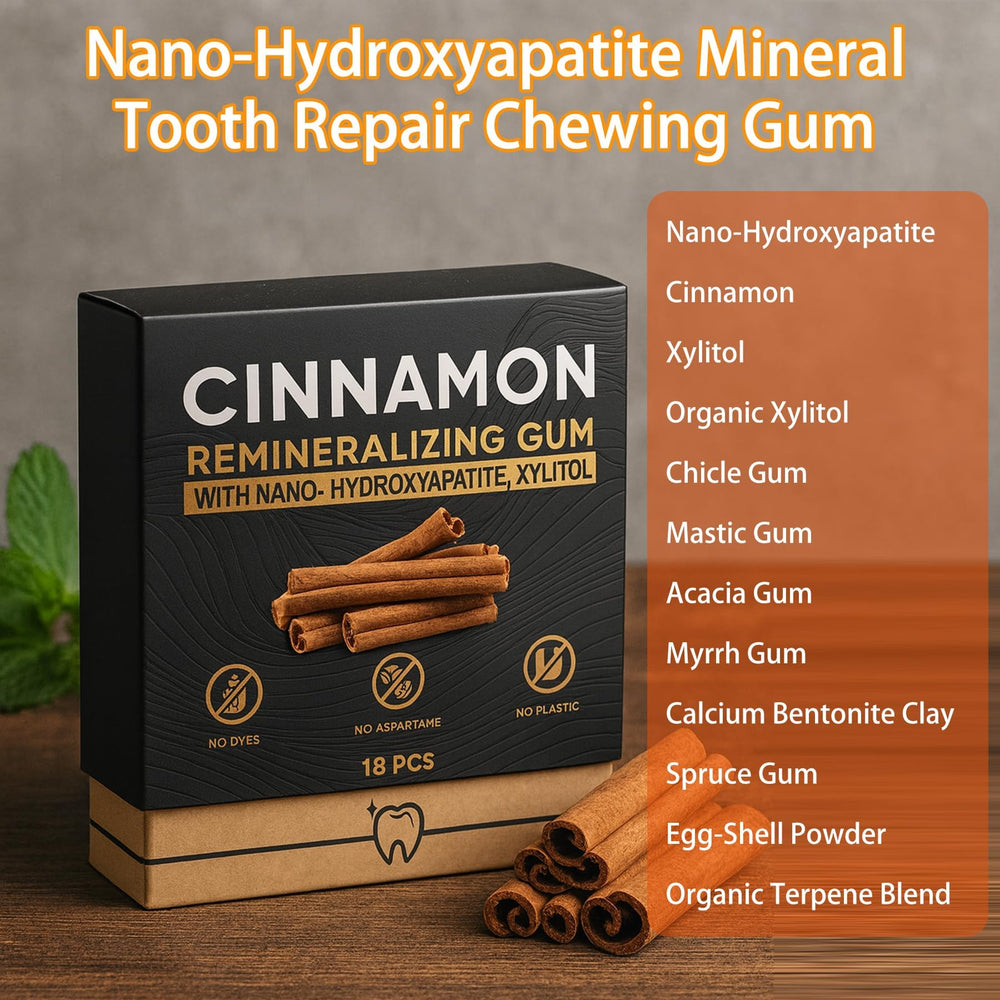 JXSVR Cinnamon Remineralizing Gum pieces ready for post-meal refresh