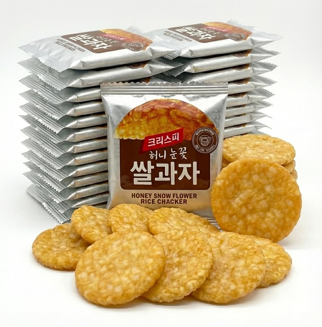 K-Herb baked seaweed sweet rice crackers packaging front for on-the-go freshness.